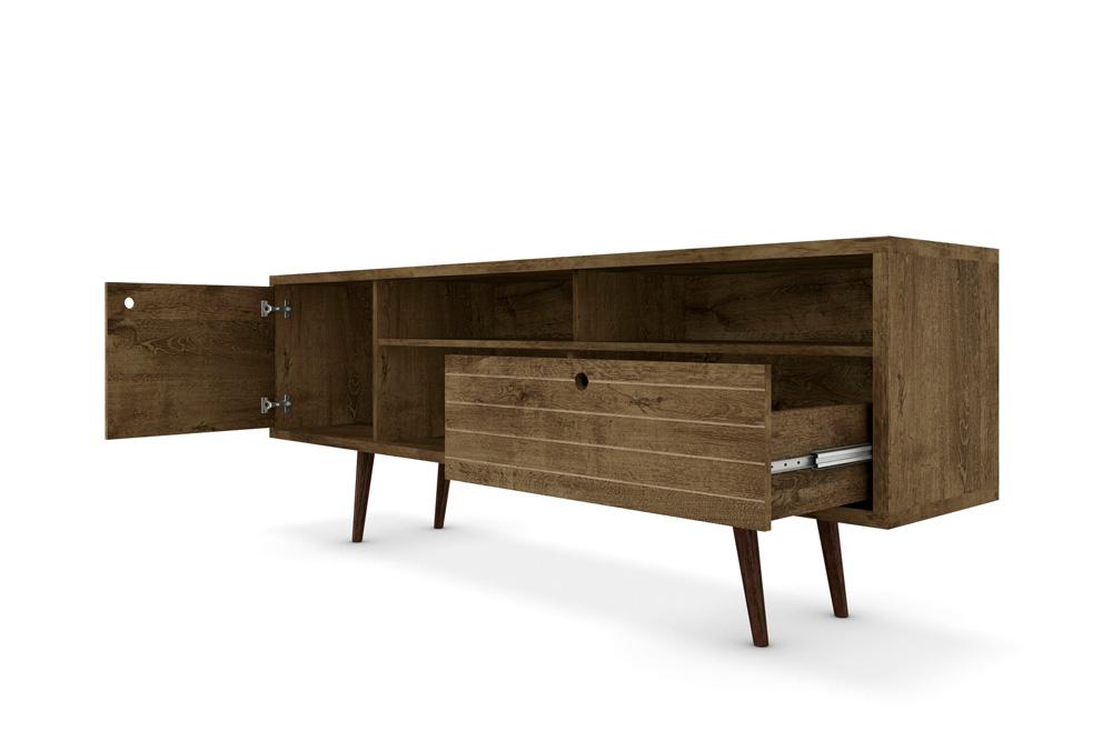 Manhattan Comfort - Liberty TV Stand with 1 Drawers in Rustic Brown - 202AMC9 veiw 3