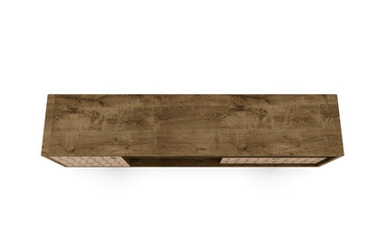 Manhattan Comfort - Liberty TV Stand with 1 Drawers in Rustic Brown and 3D Brown Prints - 202AMC97 veiw 4
