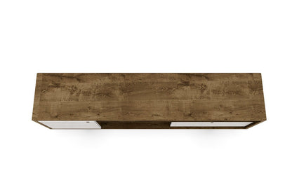 Manhattan Comfort - Liberty TV Stand with 1 Drawers in Rustic Brown and White - 202AMC96 veiw 4