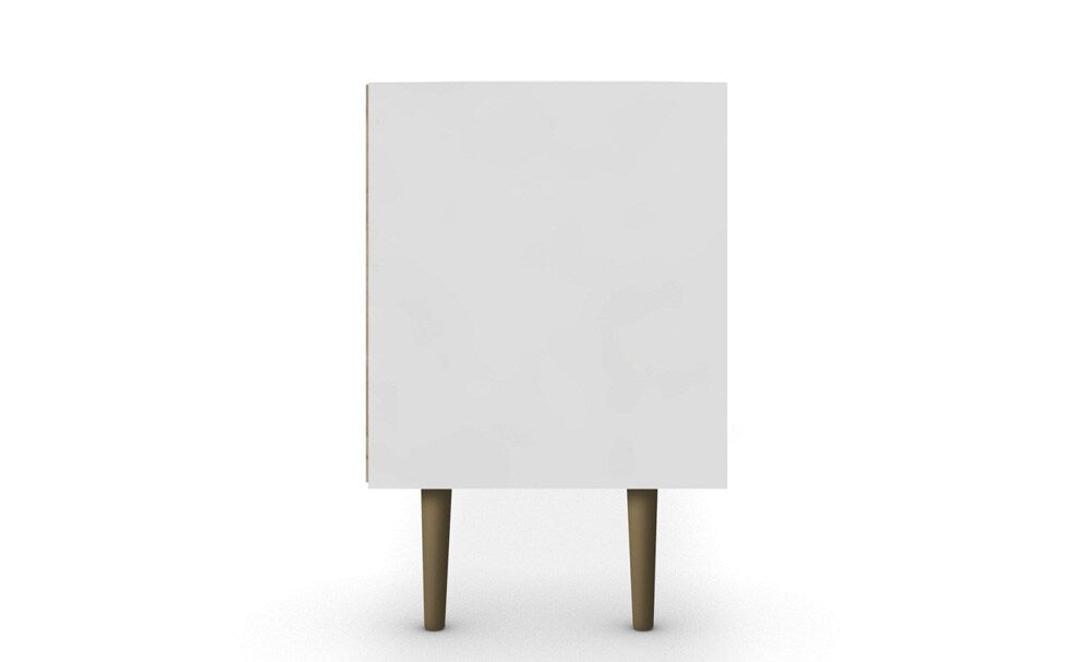 Manhattan Comfort - Liberty TV Stand with 1 Drawers in White and 3D Brown Prints - 202AMC67 veiw 5