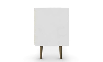 Manhattan Comfort - Liberty TV Stand with 1 Drawers in White and 3D Brown Prints - 202AMC67 veiw 5