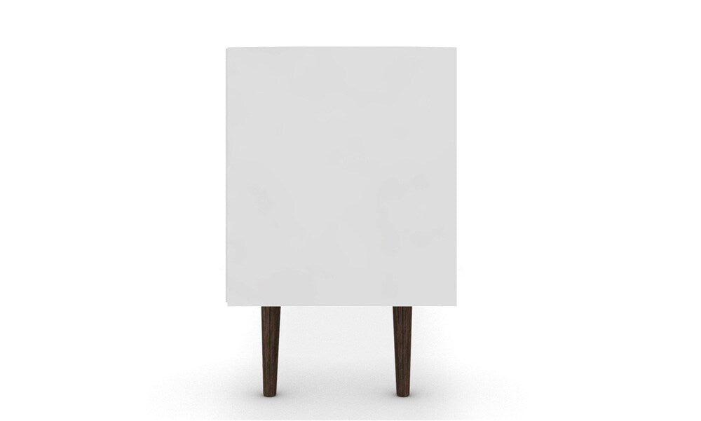 Manhattan Comfort - Liberty TV Stand with 1 Drawers in White and Rustic Brown - 202AMC69 veiw 5