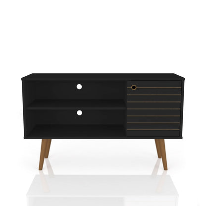Manhattan Comfort - Liberty 42W TV Stand with 3 Fixed Shelves in Black - 212BMC8 veiw 1