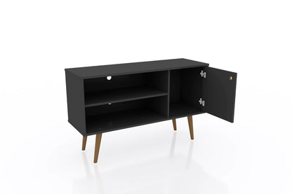 Manhattan Comfort - Liberty 42W TV Stand with 3 Fixed Shelves in Black - 212BMC8 veiw 2
