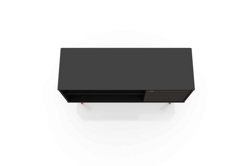 Manhattan Comfort - Liberty 42W TV Stand with 3 Fixed Shelves in Black - 212BMC8 veiw 3
