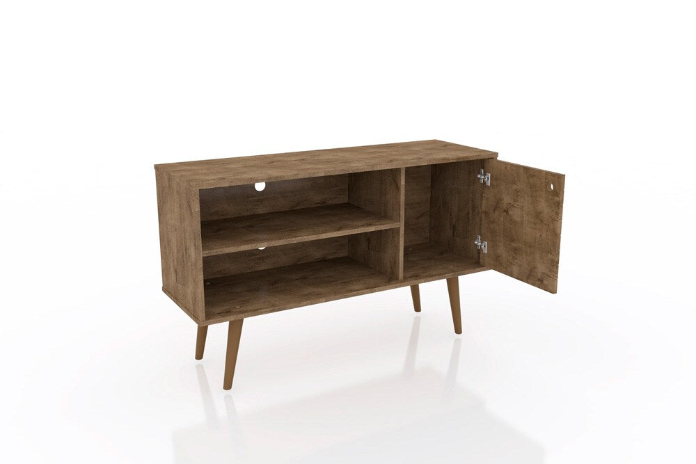 Manhattan Comfort - Liberty 42W TV Stand with 3 Fixed Shelves in Rustic Brown - 212BMC9 veiw 2