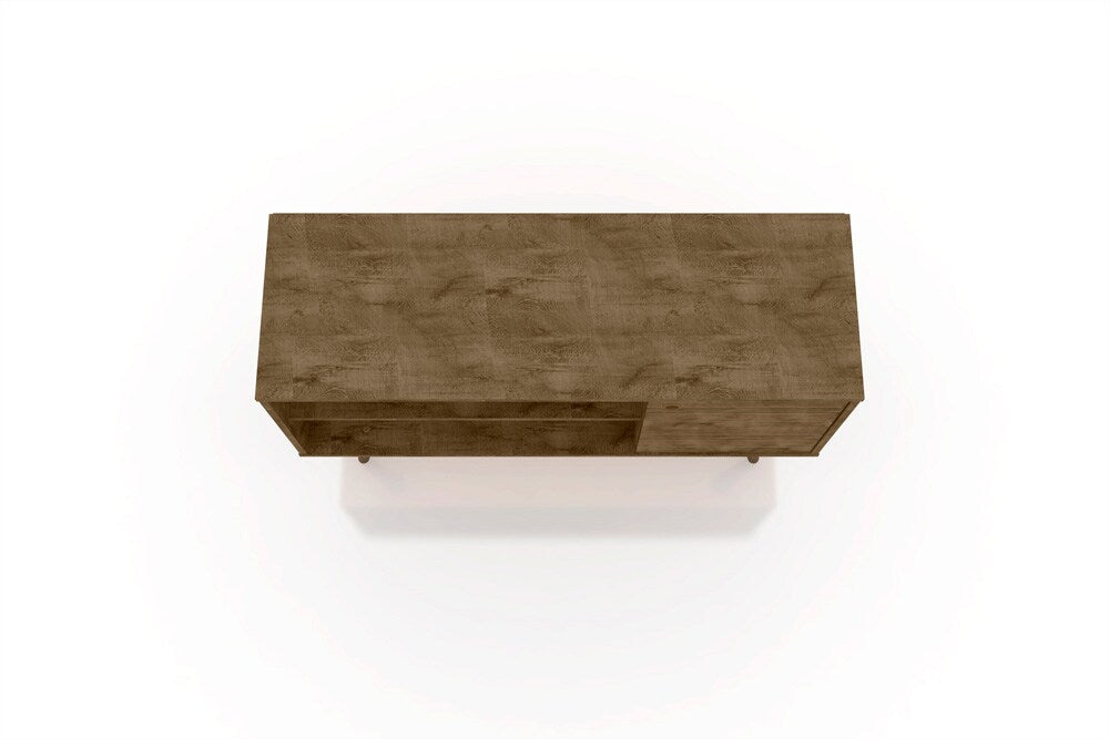 Manhattan Comfort - Liberty 42W TV Stand with 3 Fixed Shelves in Rustic Brown - 212BMC9 veiw 3