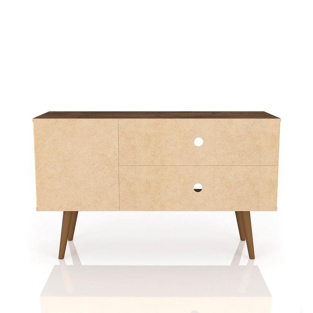 Manhattan Comfort - Liberty 42W TV Stand with 3 Fixed Shelves in Rustic Brown and White - 212BMC96 veiw 5