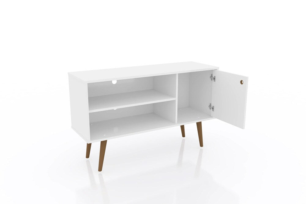 Manhattan Comfort - Liberty 42W TV Stand with 3 Fixed Shelves in White - 212BMC6 veiw 2