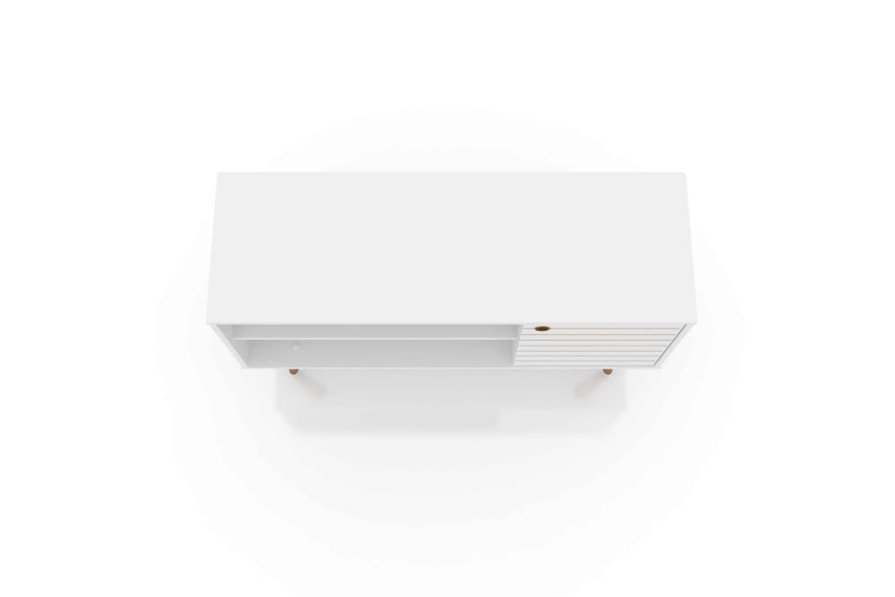 Manhattan Comfort - Liberty 42W TV Stand with 3 Fixed Shelves in White - 212BMC6 veiw 3