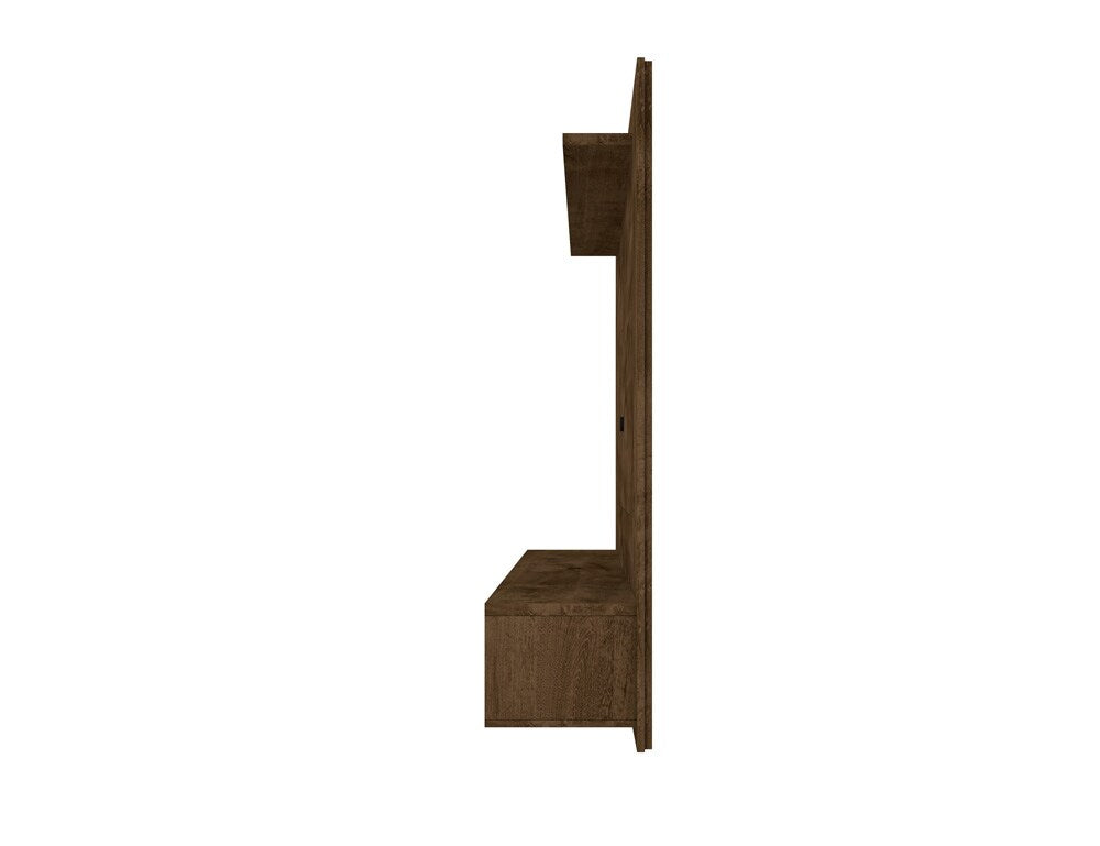 Manhattan Comfort - Liberty Floating Entertainment Center with 3 Fixed Shelves Shelves in Rustic Brown - 235BMC9 veiw 3