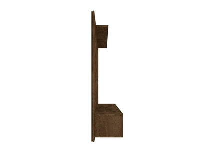 Manhattan Comfort - Liberty Floating Entertainment Center with 3 Fixed Shelves Shelves in Rustic Brown - 235BMC9 veiw 4