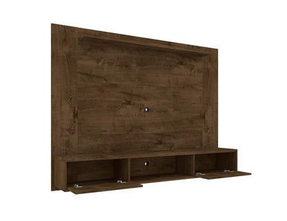 Manhattan Comfort - Liberty Floating Entertainment Center with 3 Fixed Shelves Shelves in Rustic Brown - 235BMC9 veiw 6