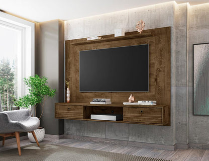 Manhattan Comfort - Liberty Floating Entertainment Center with 3 Fixed Shelves Shelves in Rustic Brown - 235BMC9 veiw 8