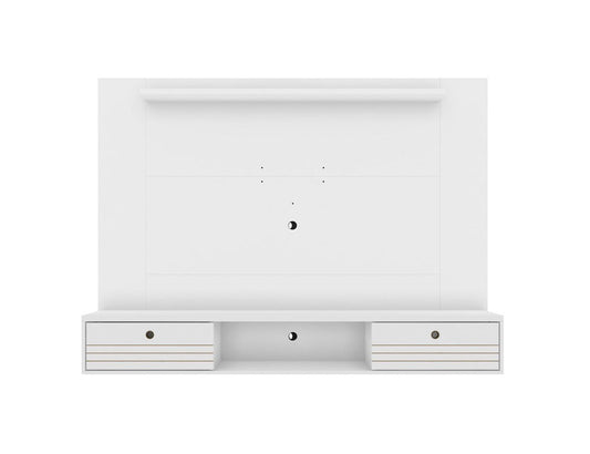Manhattan Comfort - Liberty Floating Entertainment Center with 3 Fixed Shelves Shelves in White - 235BMC6 veiw 1