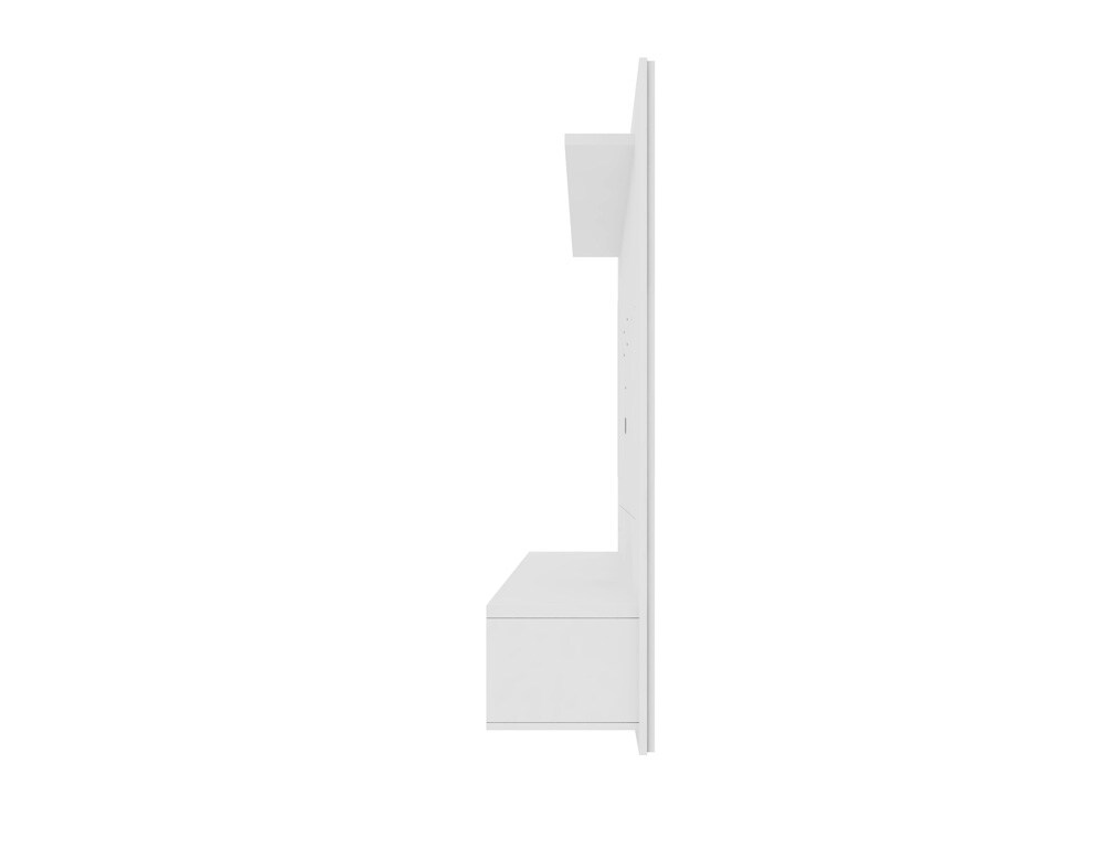 Manhattan Comfort - Liberty Floating Entertainment Center with 3 Fixed Shelves Shelves in White - 235BMC6 veiw 3