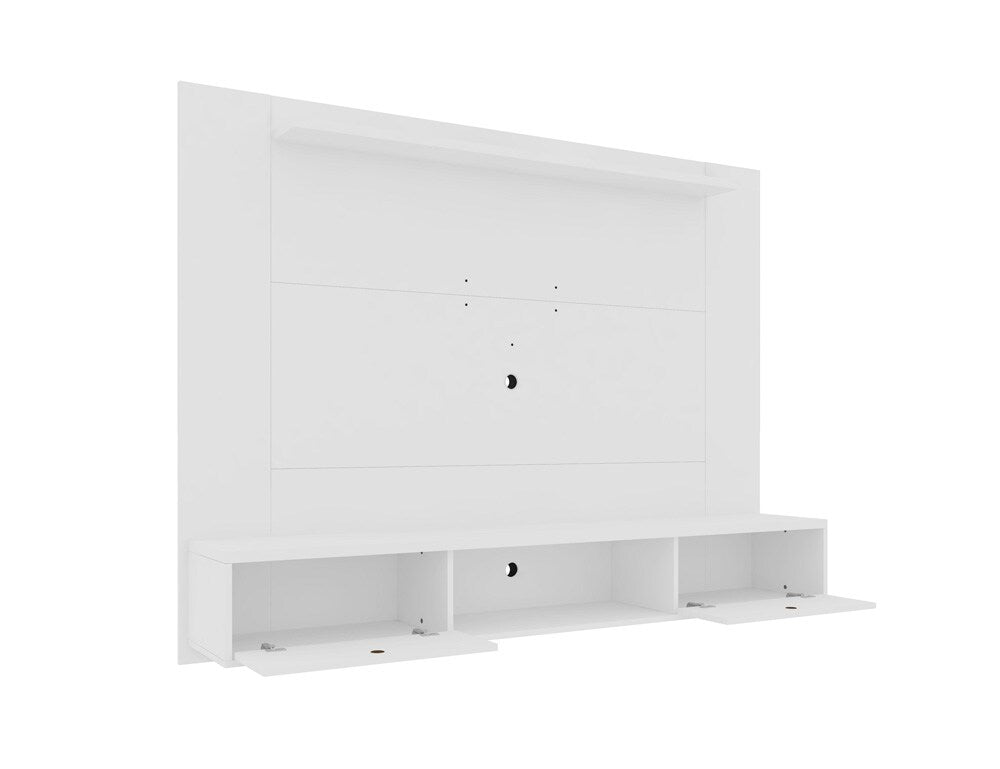 Manhattan Comfort - Liberty Floating Entertainment Center with 3 Fixed Shelves Shelves in White - 235BMC6 veiw 5