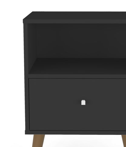 Manhattan Comfort - Liberty Nightstand with 1 Drawers in Black - 203AMC8 veiw 5