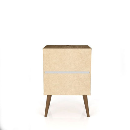 Manhattan Comfort - Liberty Nightstand with 1 Drawers in Rustic Brown and Aqua Blue - 203AMC93 veiw 5