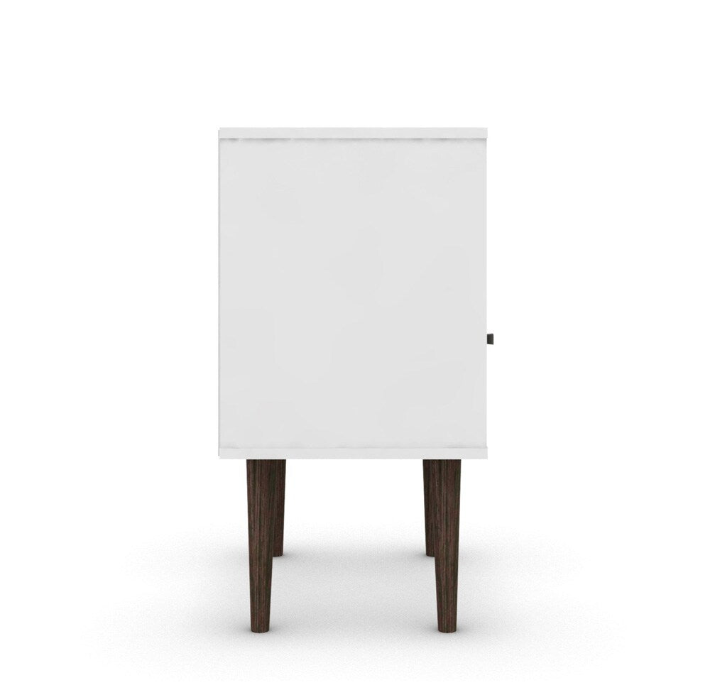 Manhattan Comfort - Liberty Nightstand with 1 Drawers in White and Aqua Blue - 203AMC64 veiw 4