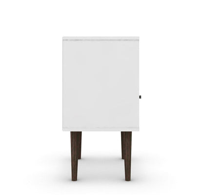 Manhattan Comfort - Liberty Nightstand with 1 Drawers in White and Aqua Blue - 203AMC64 veiw 4