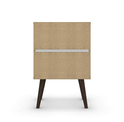 Manhattan Comfort - Liberty Nightstand with 1 Drawers in White and Aqua Blue - 203AMC64 veiw 5