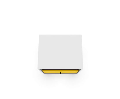 Manhattan Comfort - Liberty Nightstand with 1 Drawers in White and Yellow - 203AMC63 veiw 4