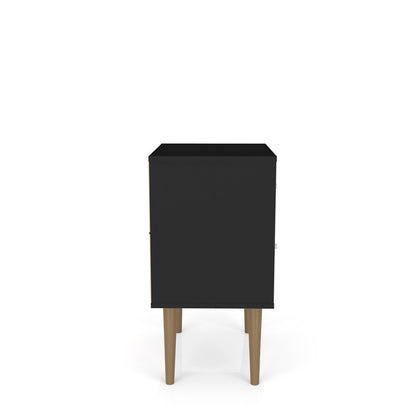 Manhattan Comfort - Liberty Nightstand with 2 Drawers in Black - 204AMC8 veiw 5