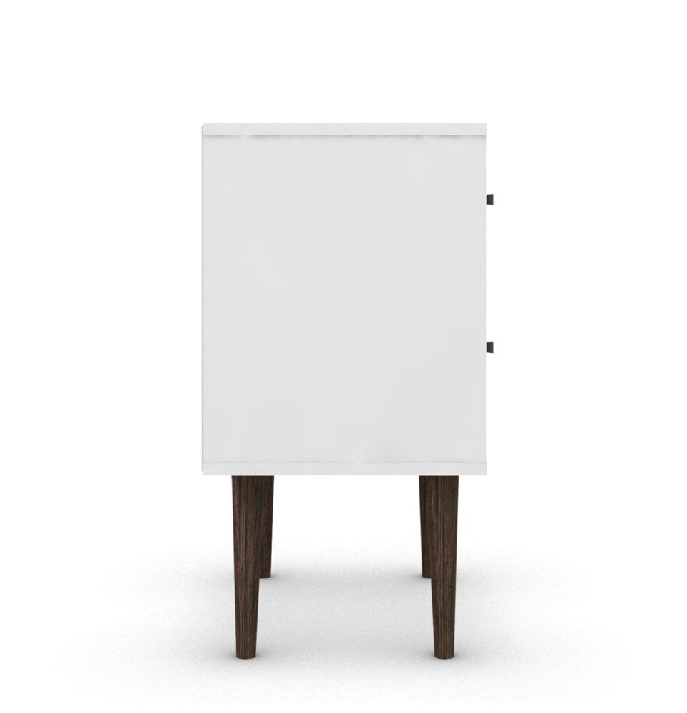 Manhattan Comfort - Liberty Nightstand with 2 Drawers in White and Aqua Blue - 204AMC64 veiw 5