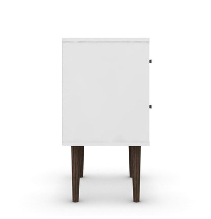 Manhattan Comfort - Liberty Nightstand with 2 Drawers in White and Aqua Blue - 204AMC64 veiw 5