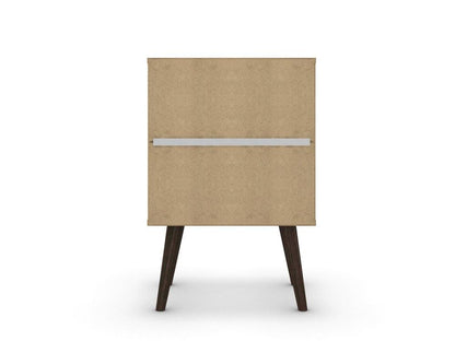 Manhattan Comfort - Liberty Nightstand with 2 Drawers in White and Aqua Blue - 204AMC64 veiw 6