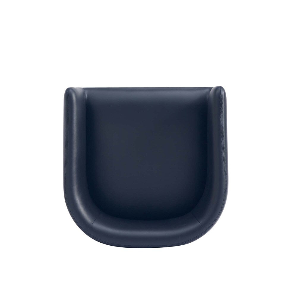 Manhattan Comfort - Louvre Leatherette Barstool with Stainless Steel Legs in Black and Titanium Gold - BS016-BK veiw 6