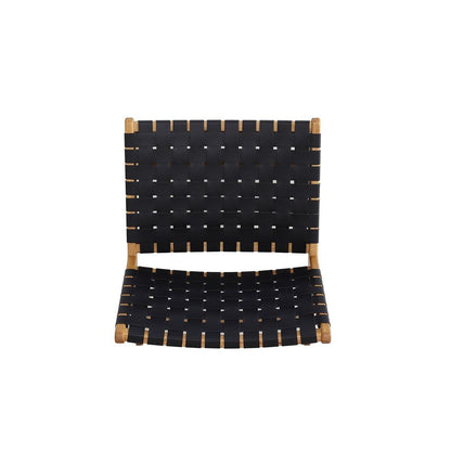 Manhattan Comfort - Maintenon Pu Leather Accent Chair with American Ash Wood Legs in Black - ACCA03-BK veiw 6