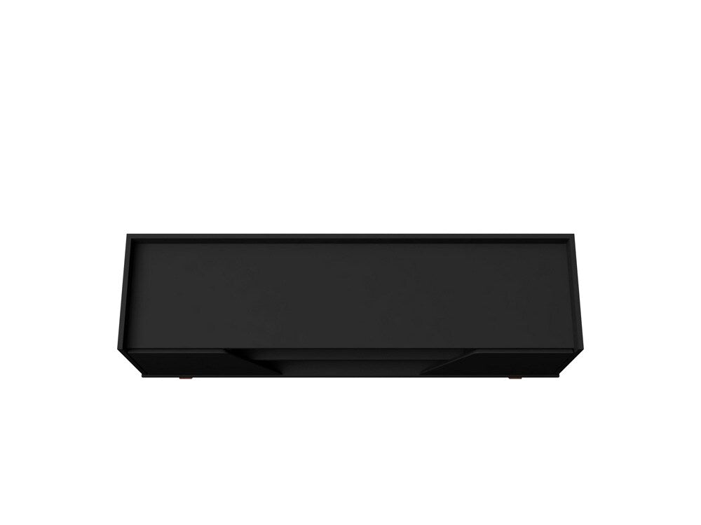 Manhattan Comfort - Marcus TV Stand with 4 Fixed Shelves in Matte Black - 259BMC8 veiw 2
