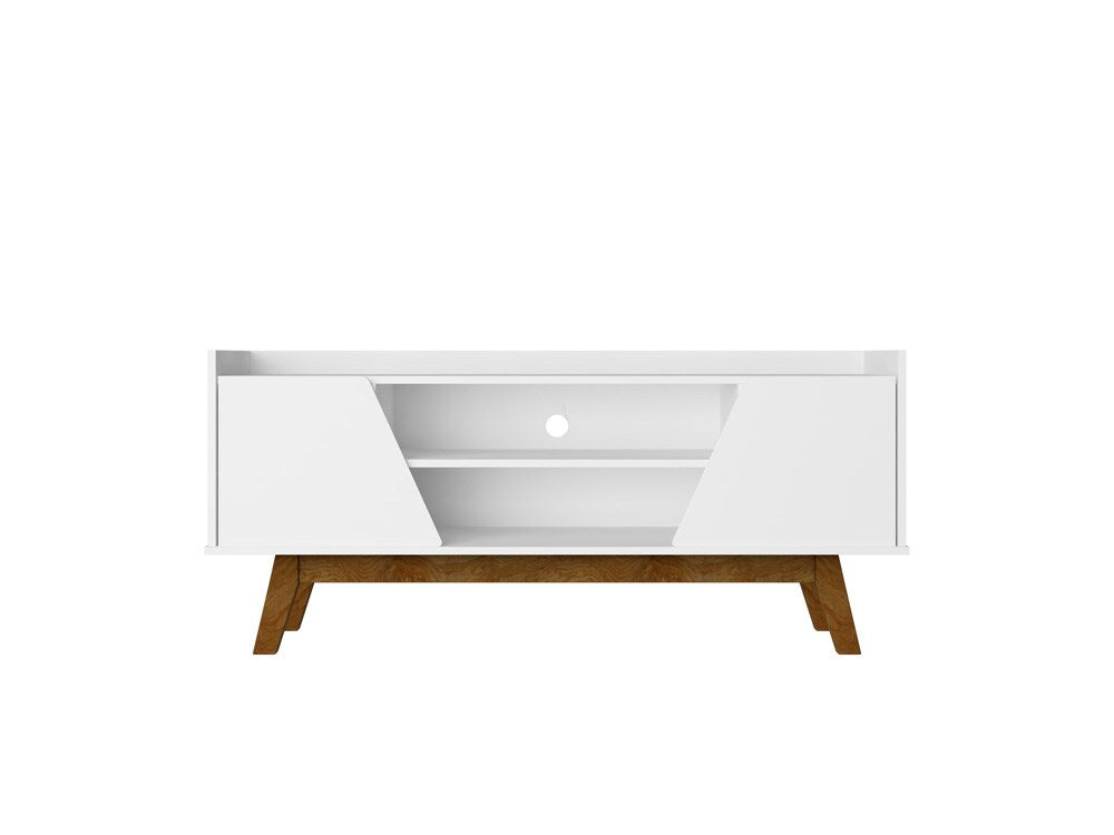 Manhattan Comfort - Marcus TV Stand with 4 Fixed Shelves in White - 259BMC6 veiw 1