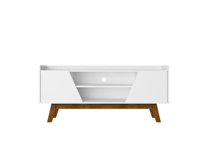 Manhattan Comfort - Marcus TV Stand with 4 Fixed Shelves in White - 259BMC6 veiw 1