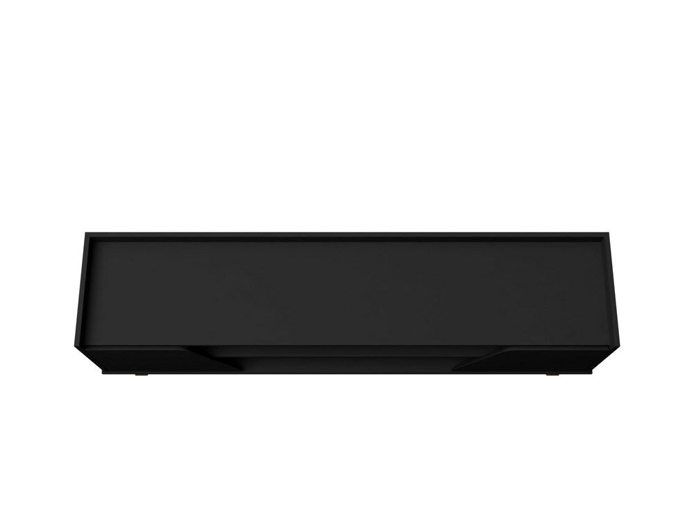 Manhattan Comfort - Marcus TV Stand with 5 Fixed Shelves in Matte Black - 260BMC8 veiw 2