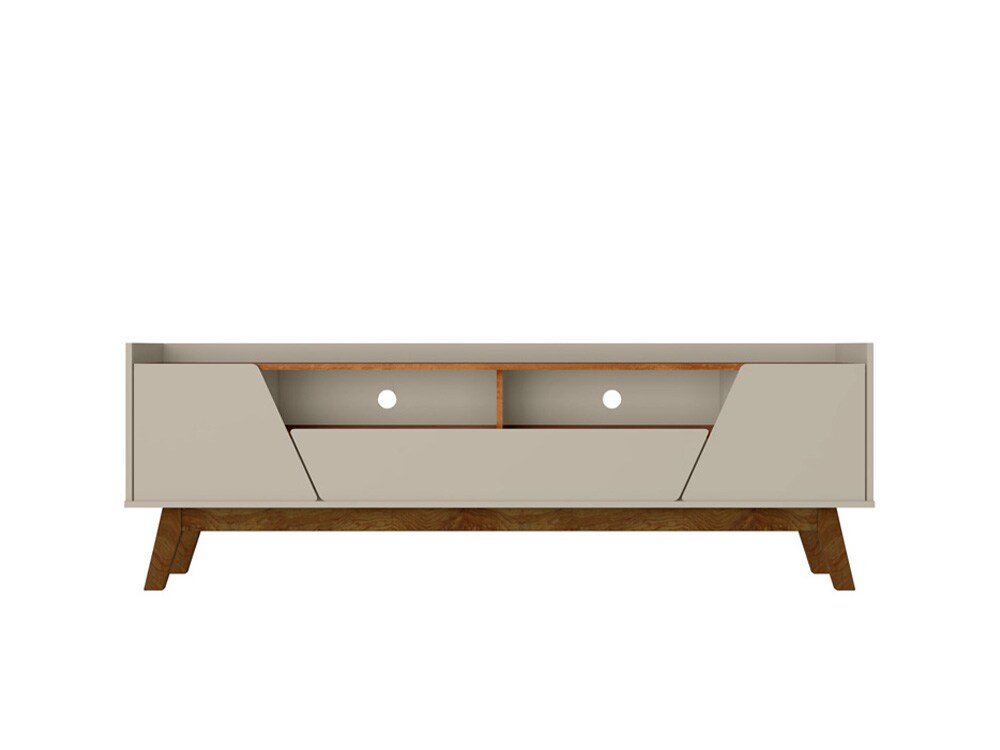Manhattan Comfort - Marcus TV Stand with 2 Drawers in Greige and Nature - 261BMC10 veiw 1