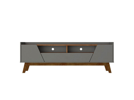 Manhattan Comfort - Marcus TV Stand with 2 Drawers in Grey and Nature - 261BMC50 veiw 1