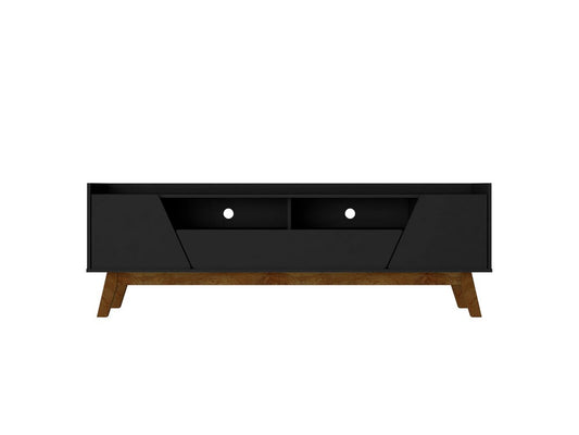 Manhattan Comfort - Marcus TV Stand with 2 Drawers in Matte Black - 261BMC8 veiw 1