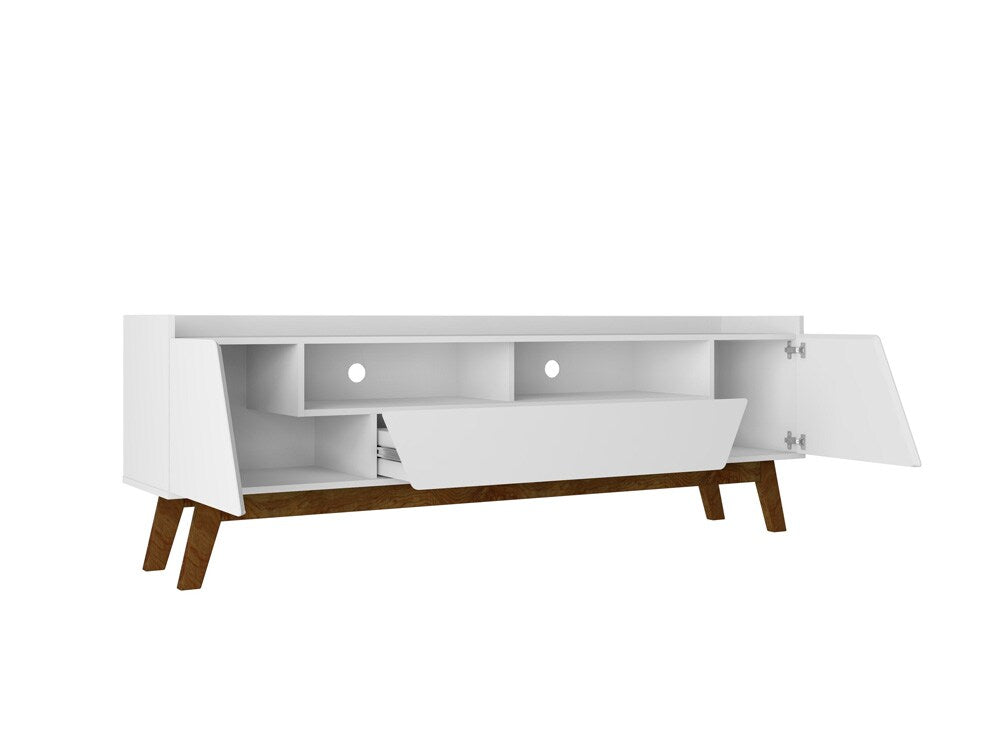 Manhattan Comfort - Marcus TV Stand with 2 Drawers in White - 261BMC6 veiw 3