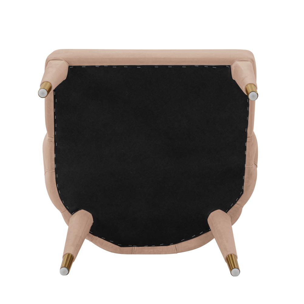 Manhattan Comfort - Maya Velvet Dining Chair with Elm Wood & Metal Legs in Nude - DC079-ND veiw 5