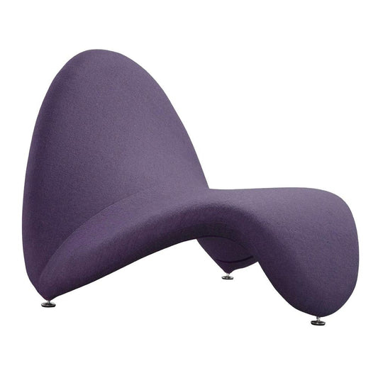 Manhattan Comfort - MoMa Wool Blend Accent Chair with Metal Legs in Purple - Set of 2 - 2-AC009-PL veiw 2