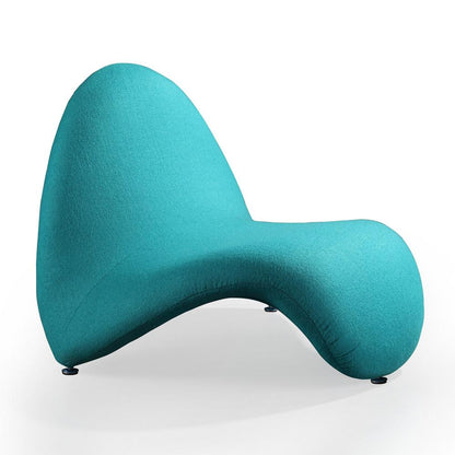 Manhattan Comfort - MoMa Wool Blend Accent Chair with Metal Legs in Teal - Set of 2 - 2-AC009-TL veiw 2