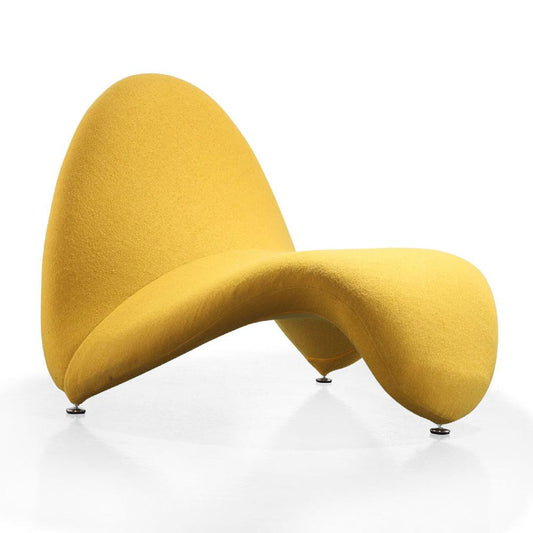 Manhattan Comfort - MoMa Wool Blend Accent Chair with Metal Legs in Yellow - Set of 2 - 2-AC009-YL veiw 2