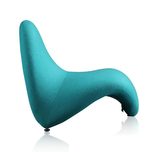 Manhattan Comfort - MoMa Wool Blend Accent Chair with Metal Legs in Teal - AC009-TL veiw 2