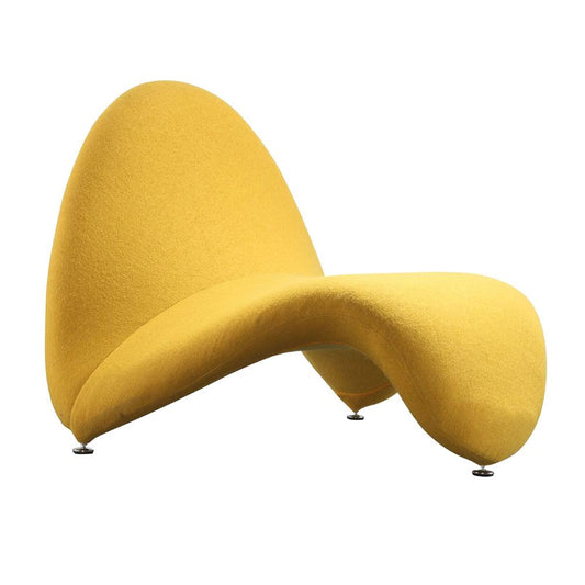 Manhattan Comfort - MoMa Wool Blend Accent Chair with Metal Legs in Yellow - AC009-YL veiw 1