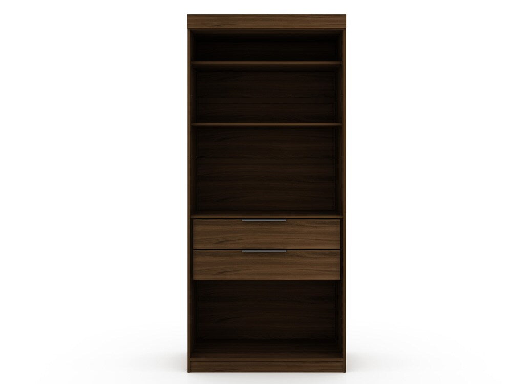 Manhattan Comfort - Mulberry Closet with 2 Drawers in Brown - 109GMC5 veiw 1