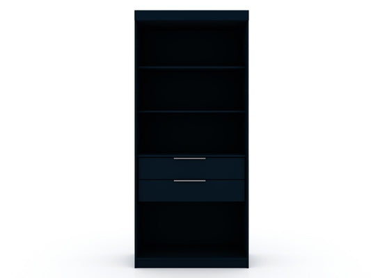 Manhattan Comfort - Mulberry Closet with 2 Drawers in Tatiana Midnight Blue - 109GMC4 veiw 1