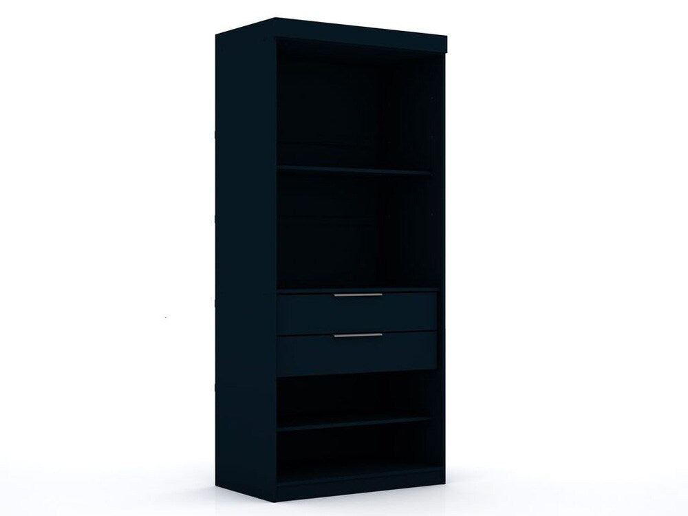 Manhattan Comfort - Mulberry Closet with 2 Drawers in Tatiana Midnight Blue - 109GMC4 veiw 2